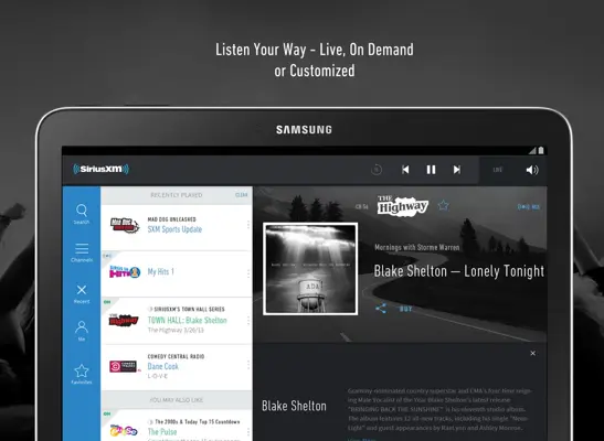 SiriusXM Canada android App screenshot 9